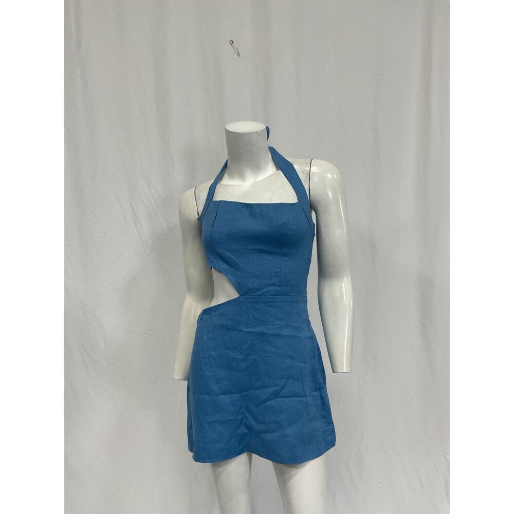 Reformation Blue Halter Dress